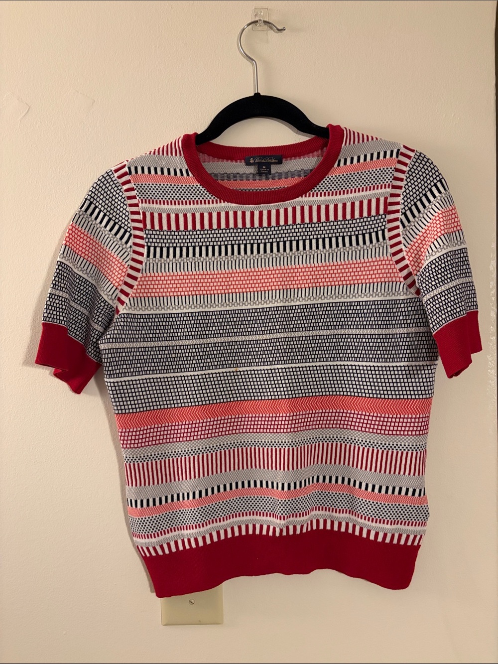Brooks Brothers Short-Sleeve Crewneck Sweater
